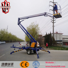 16 m CE cheap sale china hydraulic genie boom lift/towable boom lift/sky lift for sale